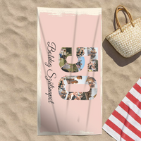 Egyedi képes 50-es ajándék törölköző szerkeszthető felirattal és évszámmal