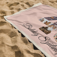 Egyedi képes 40-es ajándék törölköző szerkeszthető felirattal és évszámmal