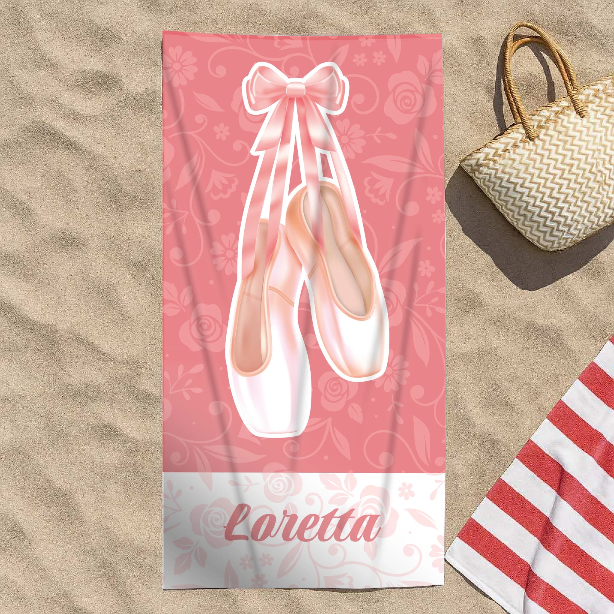 Ajándék balettosoknak - személyre szabott törölköző névvel