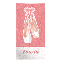 Ajándék balettosoknak - személyre szabott törölköző névvel