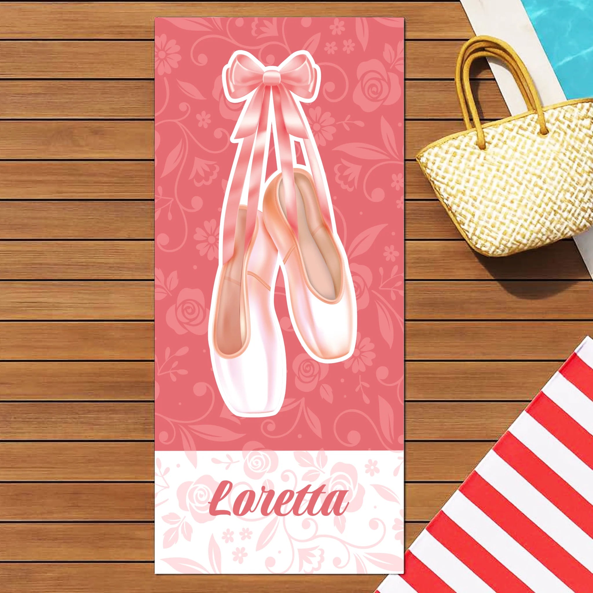 Ajándék balettosoknak - személyre szabott törölköző névvel