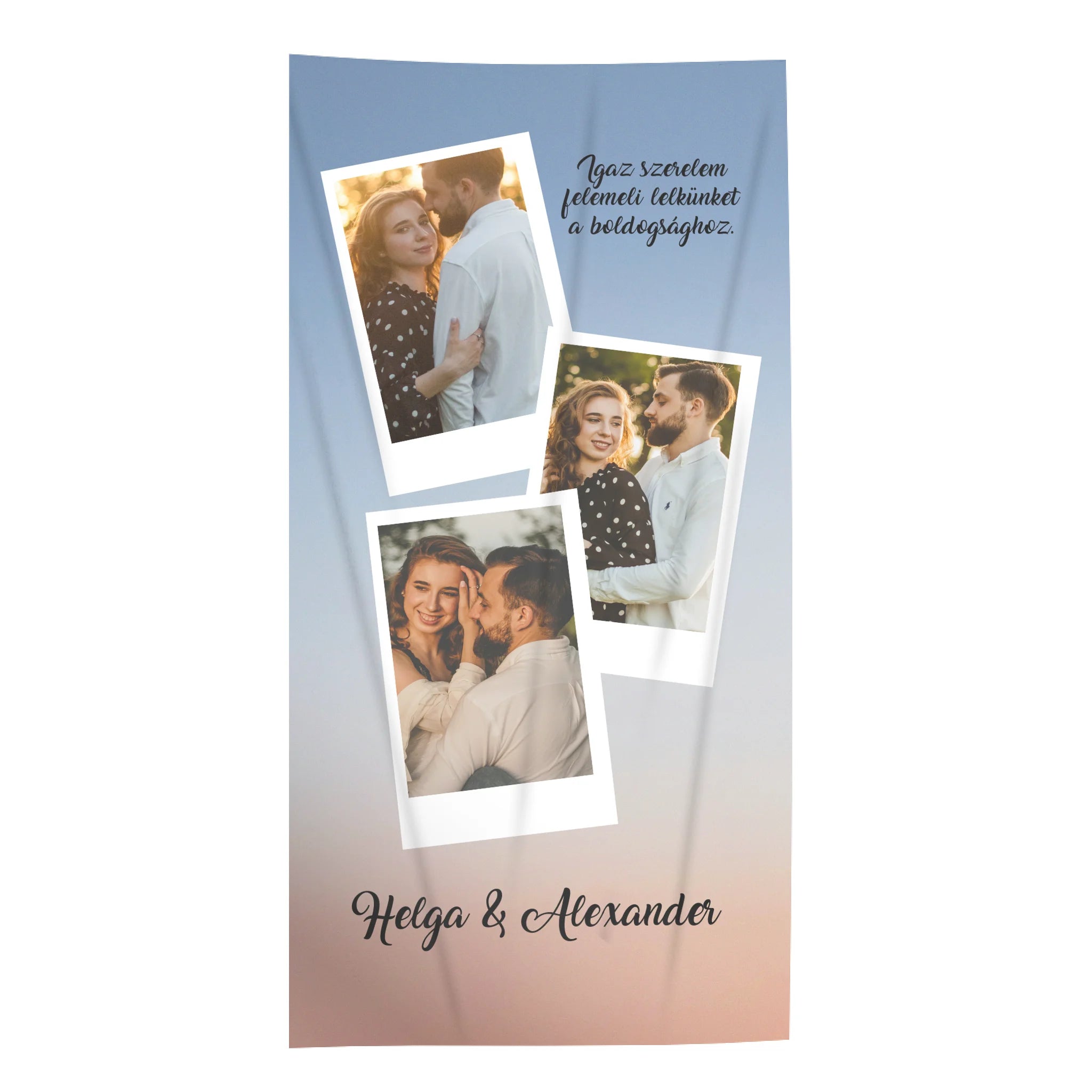 3 képes törölköző felirattal és névvel