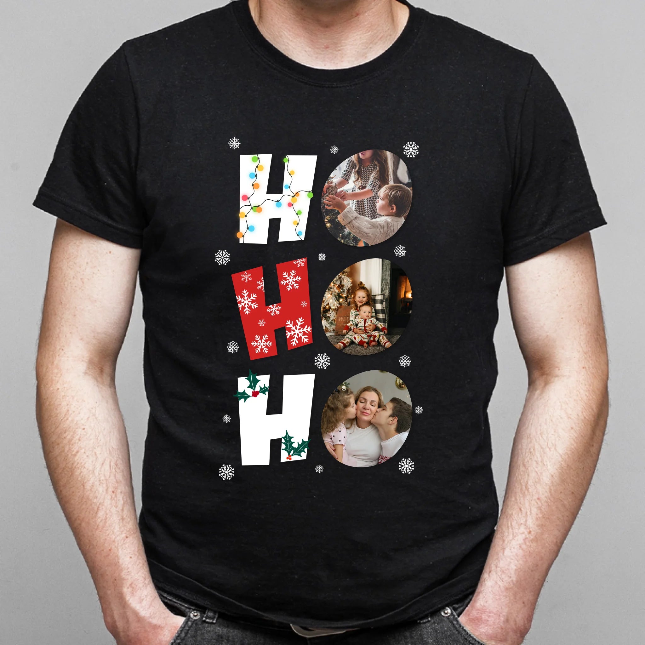 HoHoHo - egyedi képes karácsonyi férfi póló