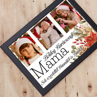 Karácsonyi ajándék mamáknak - egyedi képes falikép szerkeszthető felirattal