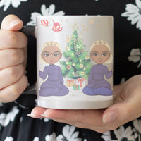 Karácsonyi bögre kollégáknak egyedi felirattal és szerkeszthető karakteretekkel