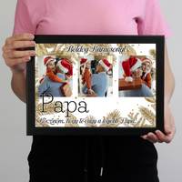 Karácsonyi ajándék apának - egyedi képes falikép szerkeszthető felirattal