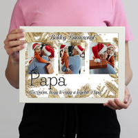 Karácsonyi ajándék apának - egyedi képes falikép szerkeszthető felirattal