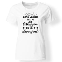 Egyedi ajándék anyukáknak- anya cirkusza póló fehér