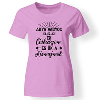 Egyedi ajándék anyukáknak- anya cirkusza póló rózsaszín