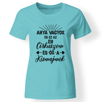 Egyedi ajándék anyukáknak- anya cirkusza póló türkiz