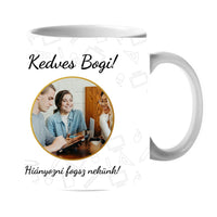 Búcsú bögre kollégának - saját fotóval és logóval