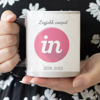 Búcsú bögre kollégának - saját fotóval és logóval