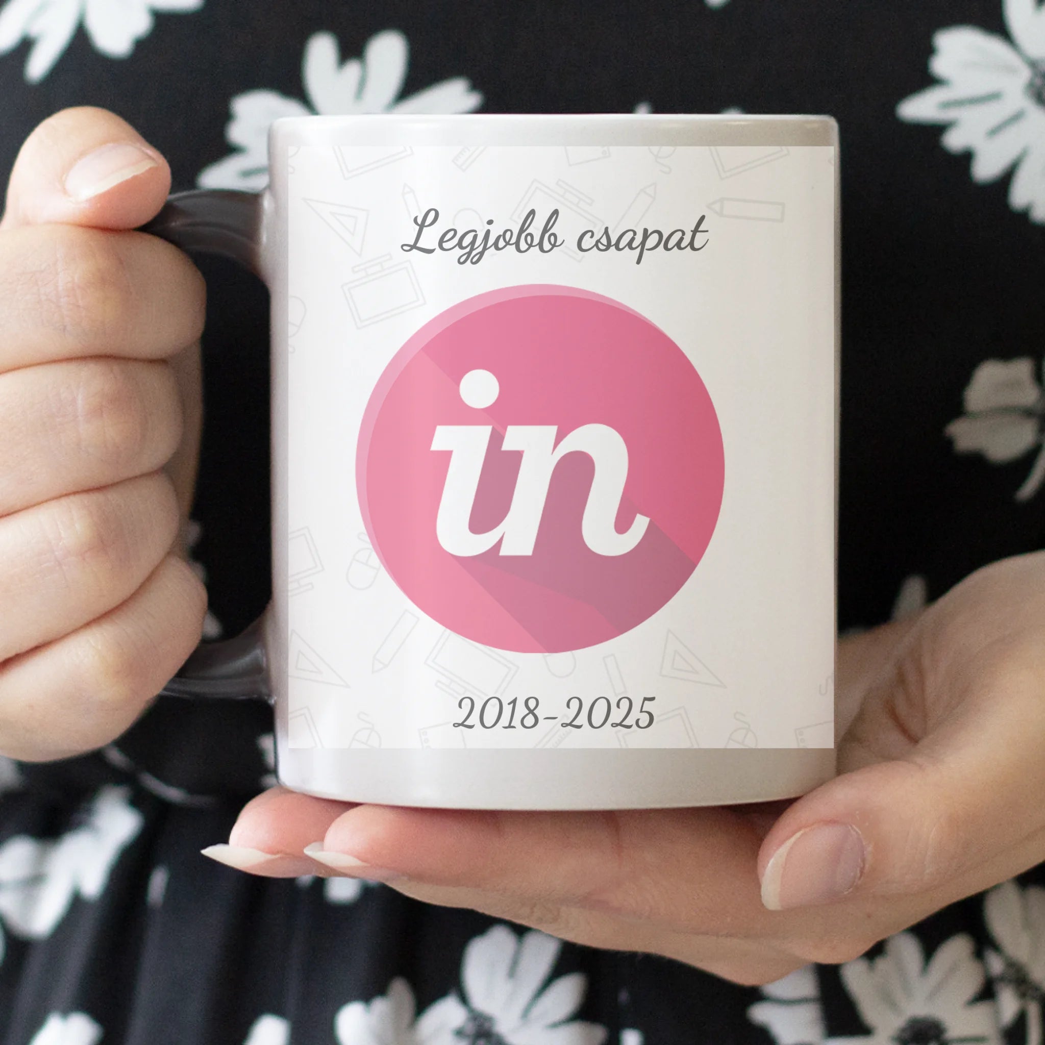 Búcsú bögre kollégának - saját fotóval és logóval