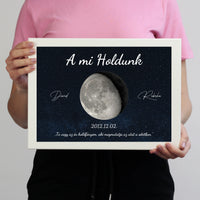 A mi holdunk - egyedi feliratos szerkeszthető ajándék falikép