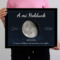 A mi holdunk - egyedi feliratos szerkeszthető ajándék falikép
