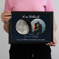 A mi holdunk - egyedi képes ajándék falikép szerkeszthető felirattal