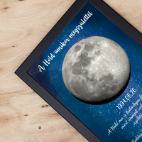 	 A Hold amikor megszülettél - szerkeszthető feliratos ajándék falikép