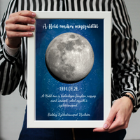 	 A Hold amikor megszülettél - szerkeszthető feliratos ajándék falikép