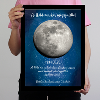 	 A Hold amikor megszülettél - szerkeszthető feliratos ajándék falikép