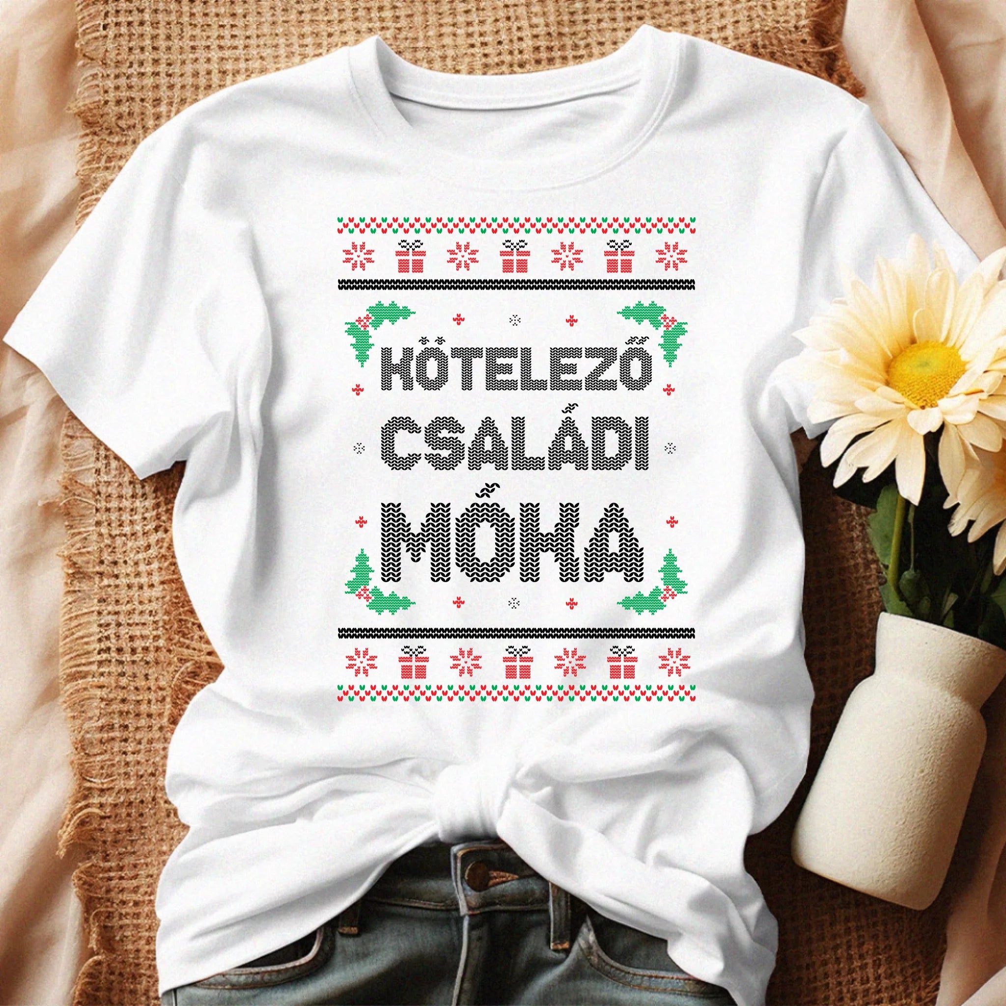 Kötelező családi móka - vicces karácsonyi női póló