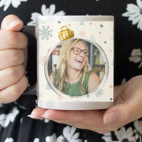 Karácsonyi bögre kollégának saját fotóval és vicces választható felirattal