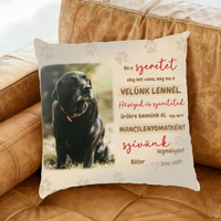 Fullprint emlékpárna elhunyt kisállat emlékére - saját fotóval és névvel