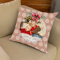 Karácsonyi fényképes piros FullPrint ajándék párna