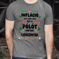 Inflációs karácsonyi férfi póló vicces felirattal