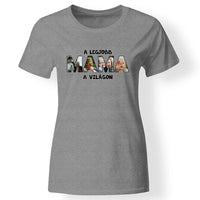 Mama formájú egyedi fényképes női póló