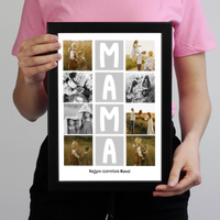 8 fényképes fotókollázs falikép - egyedi ajándék nagymamáknak