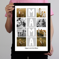 8 fényképes fotókollázs falikép - egyedi ajándék nagymamáknak