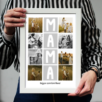 8 fényképes fotókollázs falikép - egyedi ajándék nagymamáknak