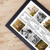 8 fényképes fotókollázs falikép - egyedi ajándék nagymamáknak