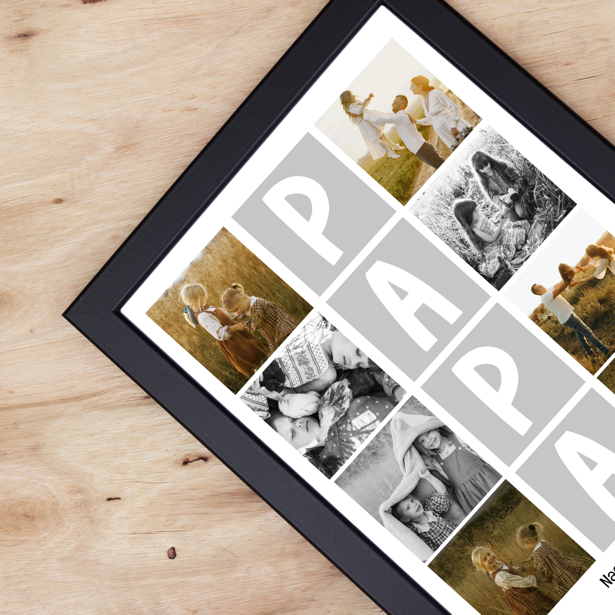 8 fényképes fotókollázs falikép - egyedi ajándék nagymamáknak