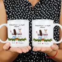 Karácsonyi bögre kollégának szerkeszthető karakterekkel