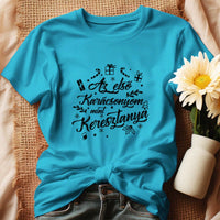 Az első karácsonyom mint keresztanya póló -egyedi ajándék keresztanyáknak