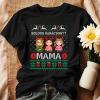Boldog Karácsonyt Mama póló szerkeszthető karakterekkel -egyedi ajándék nagymamáknak