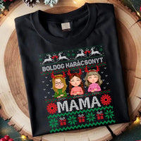 Boldog Karácsonyt Mama póló szerkeszthető karakterekkel -egyedi ajándék nagymamáknak