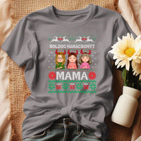 Boldog Karácsonyt Mama póló szerkeszthető karakterekkel -egyedi ajándék nagymamáknak