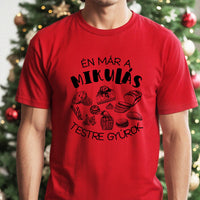 Mikulás testre gyúrok karácsonyi ajándék póló- vicces póló férfiaknak