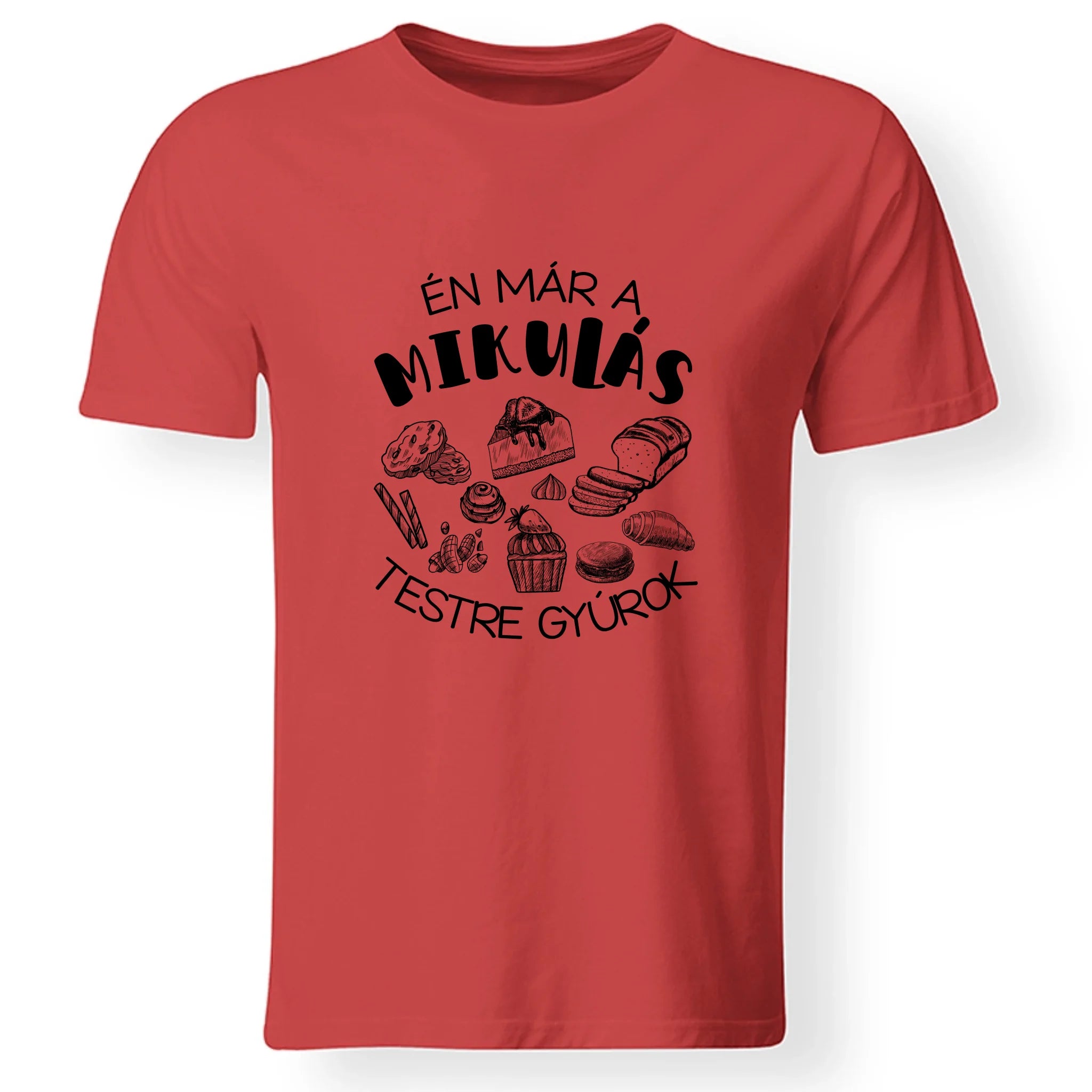 Hivatásos süti kostoló feliratú karácsonyi mintájú férfi póló