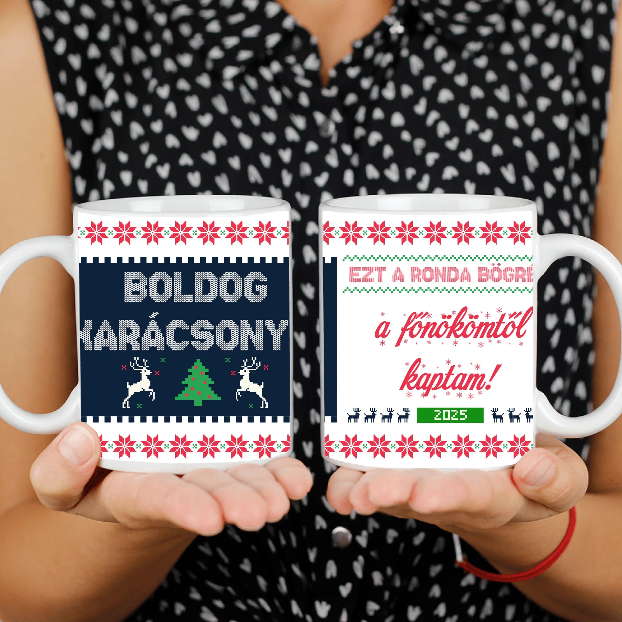 Karácsonyi bögre - Ezt a ronda bögrét kaptam választható felirattal