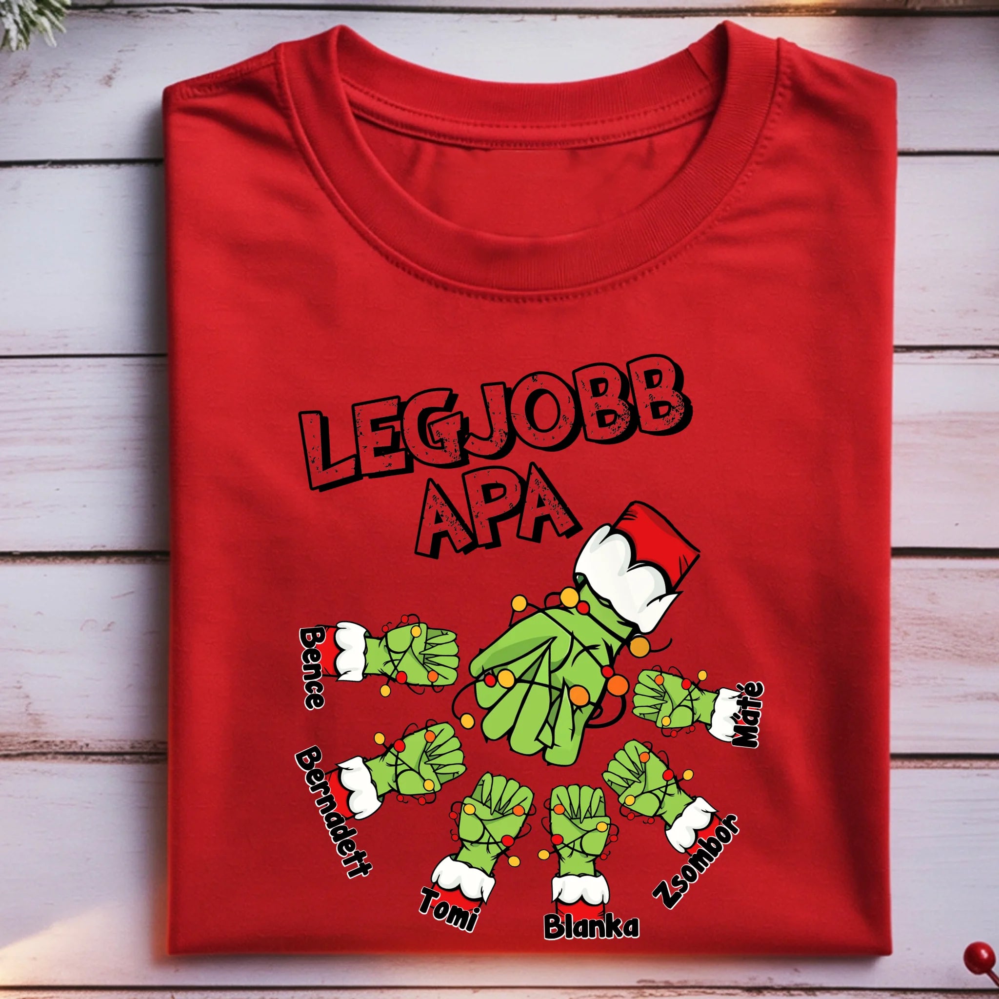 Karácsonyi ajándék apáknak - legjobb apa póló grincs verzió