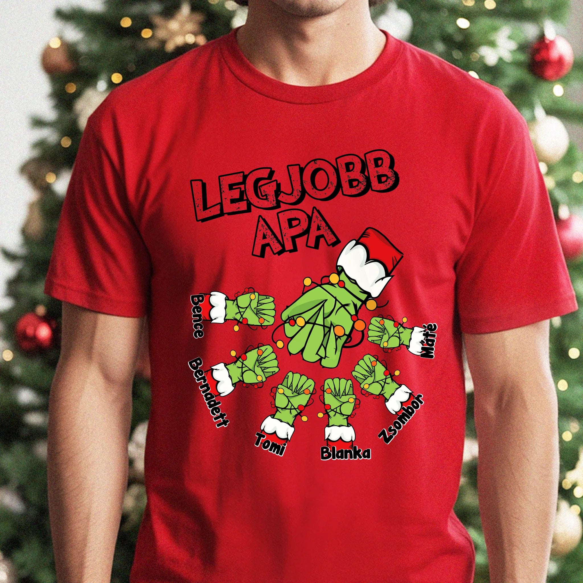 Karácsonyi ajándék apáknak - legjobb apa póló grincs verzió