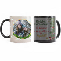 Karácsonyi bögre egy képpel és egyedi névvel