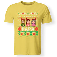 Boldog Karácsonyt Papa póló szerkeszthető karakterekkel -egyedi ajándék nagypapáknak