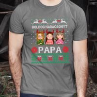 Boldog Karácsonyt Papa póló szerkeszthető karakterekkel -egyedi ajándék nagypapáknak