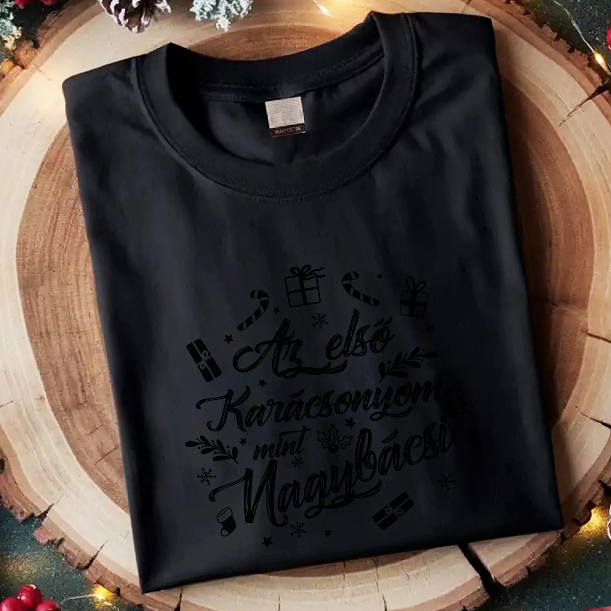 Az első karácsonyom mint nagybácsi póló -egyedi ajándék nagybácsiknak