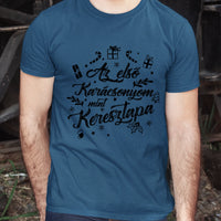 Az első karácsonyom mint keresztapa póló -egyedi ajándék keresztapáknak