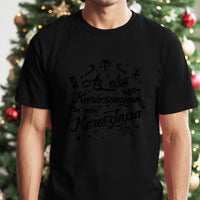 Az első karácsonyom mint keresztapa póló -egyedi ajándék keresztapáknak